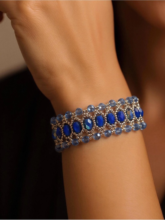 Jewelry - Blue handmade Beaded Bracelet -